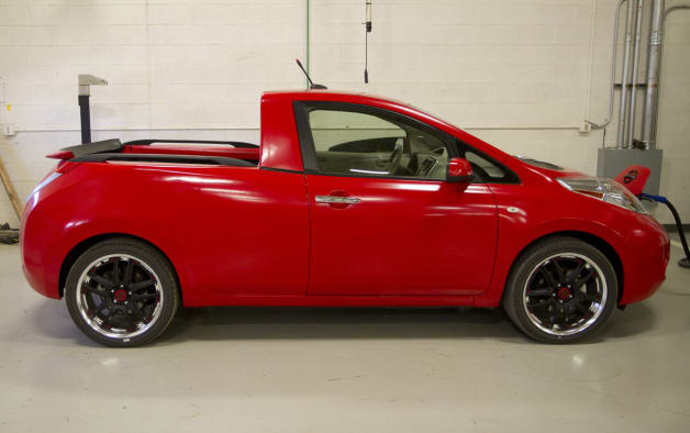 photo of Official: Meet Sparky, Nissan's Leaf-based, Frontier-bedded EV parts hauler [w/video] image