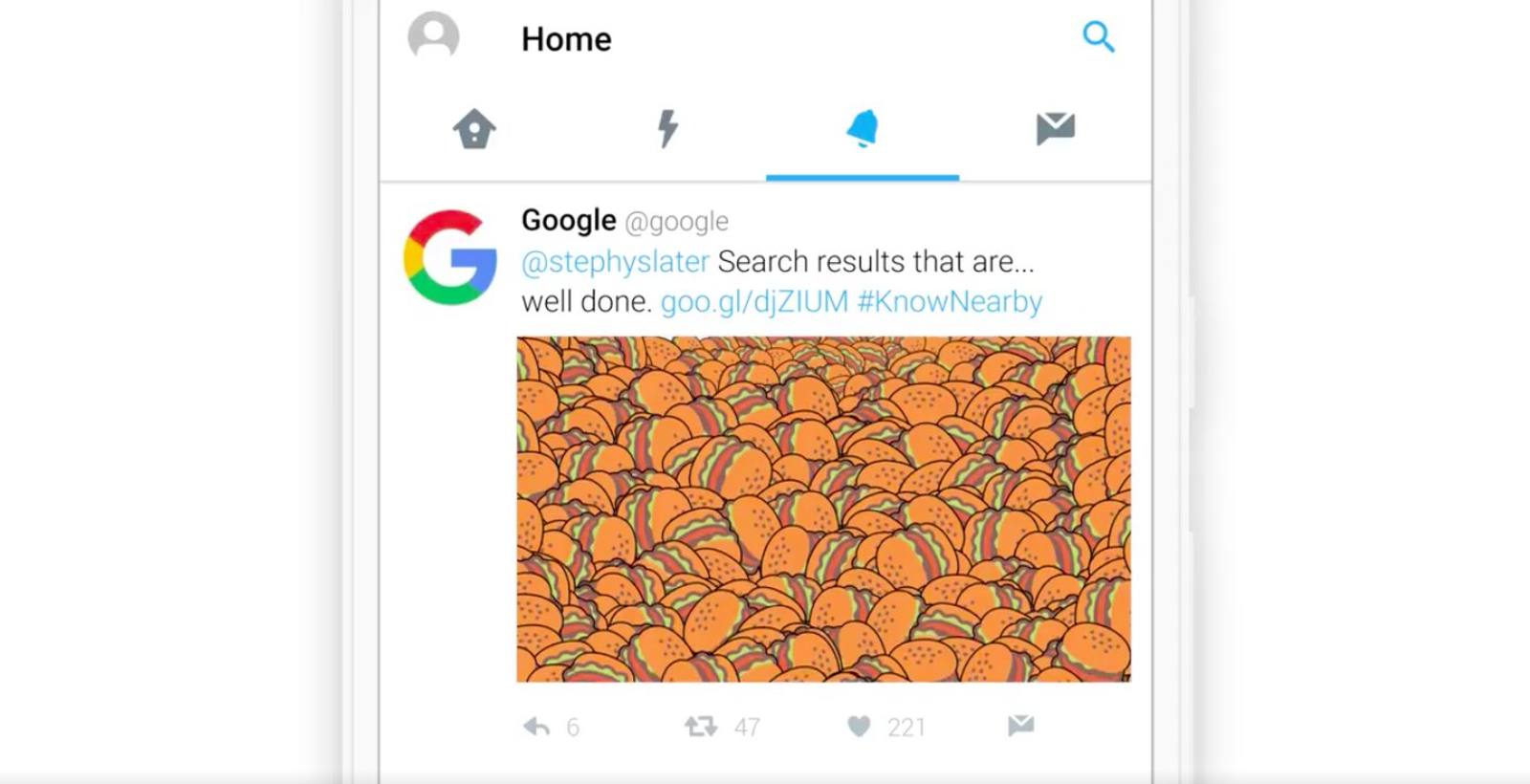 Tweet emoji at Google, get directions to nearby tacos