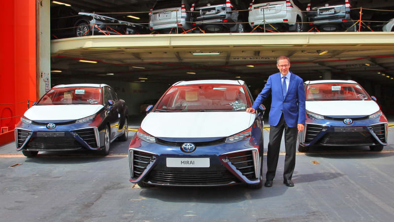 First five Toyota Mirai fuel cell vehicles arrive in Europe