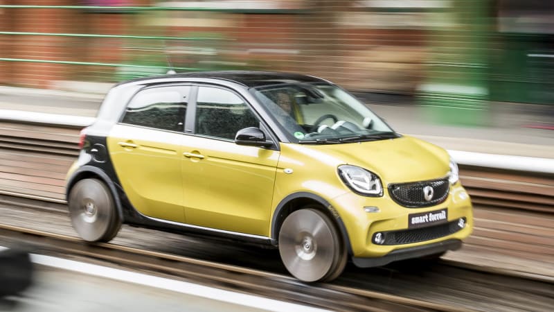 photo of Smart runs a Forfour out of town on rails image