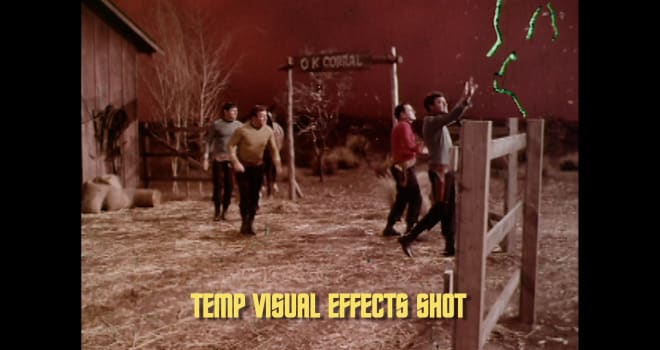 Temp special effects footage from STAR TREK