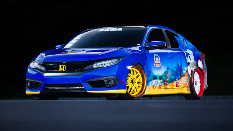 Sonic-themed Honda Civic spin-dashes into Comic-Con