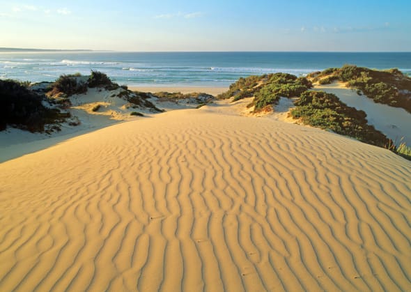 Sand dunes at Almonta Beach in Coffin Bay National Park, Eyre Peninsula, South Australia