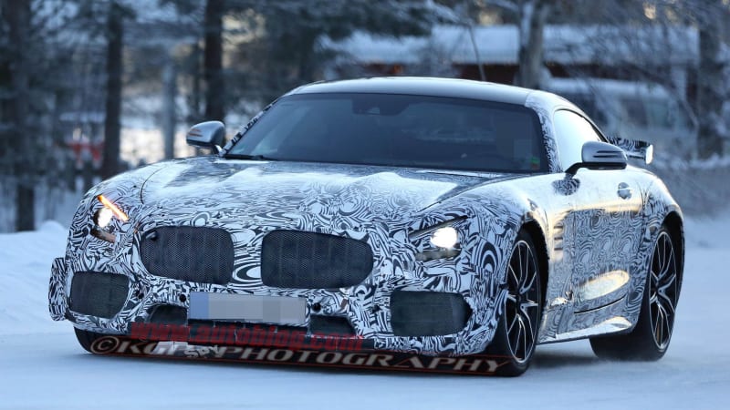 Mercedes-AMG GT R spotted testing in snow all hardcore