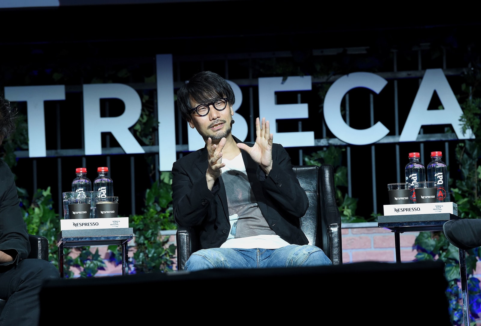 photo of Hideo Kojima on his cinematic influences, 'Death Stranding' and VR image