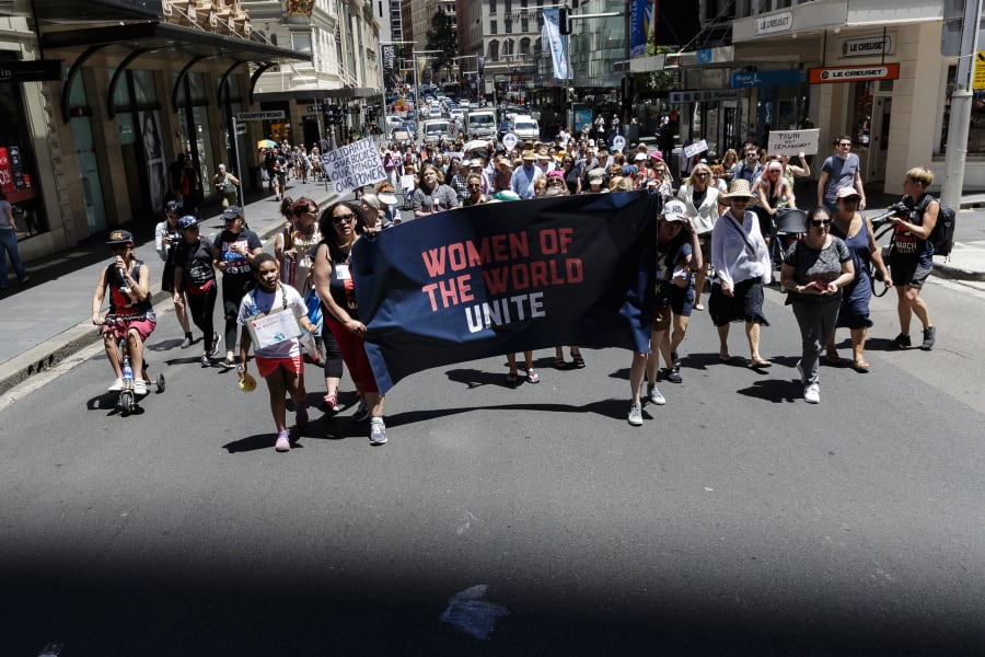 Australians Take Part In Women's Marches To Protest Trump Inauguration