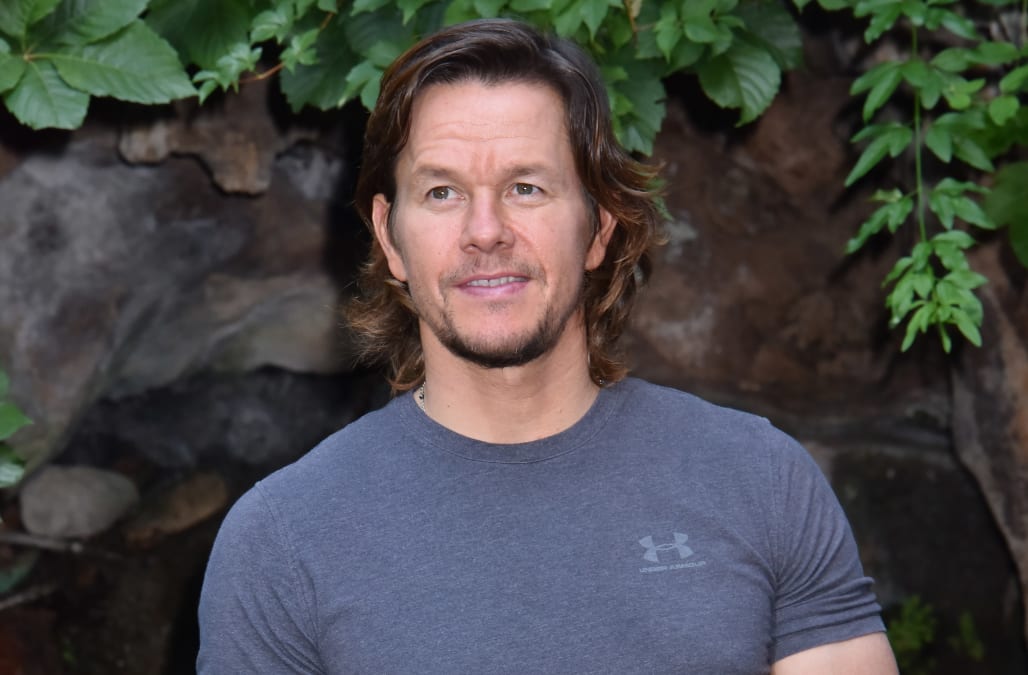 Shirtless Mark Wahlberg cuddles up to wife Rhea Durham during PDA-filled ... - AOL News