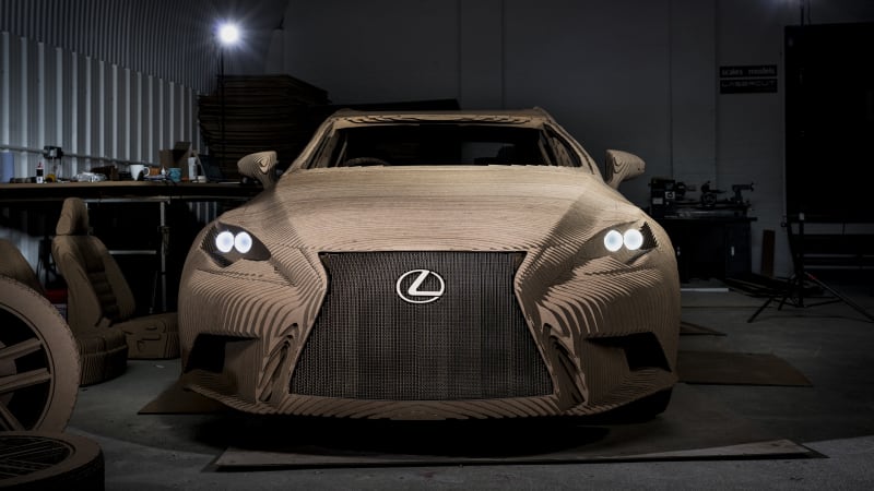 photo of Lexus crafts working IS sedan out of cardboard [w/video] image