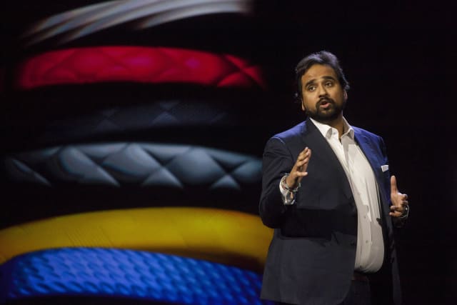 hosain-rahman-chief-executive-officer-of-jawbone-inc-speaks-at-a-news-picture-id461072080