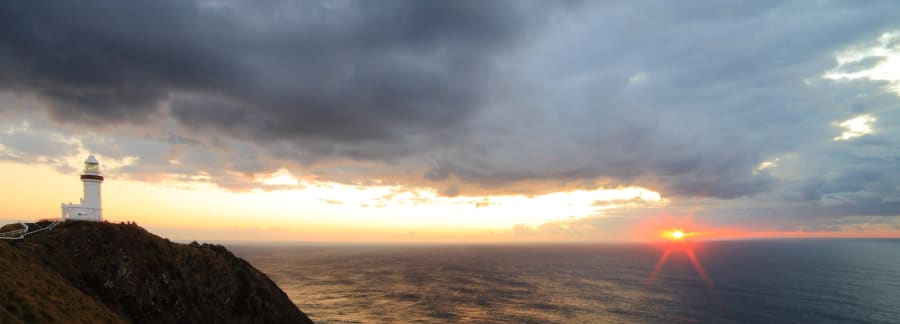 Cape Byron lighthouse at sunrise