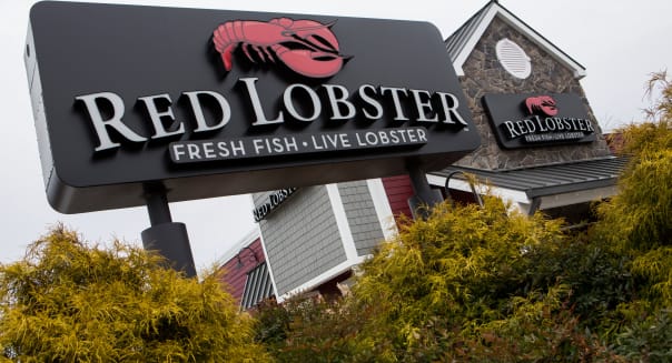 A Red Lobster seafood casual dining chain restaurant.