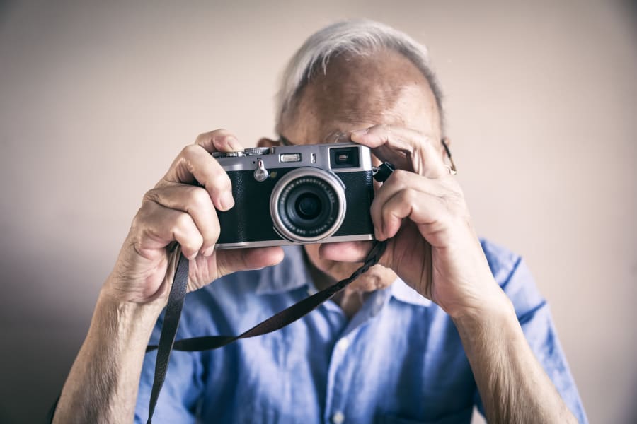 Senior Man Using a Camera