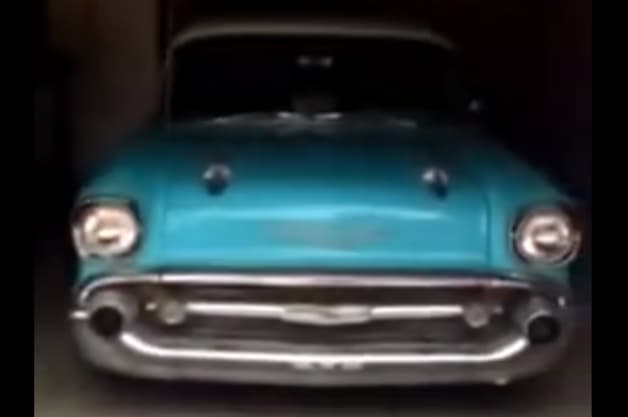 Son gifts father with 57 Chevy on 57th birthday