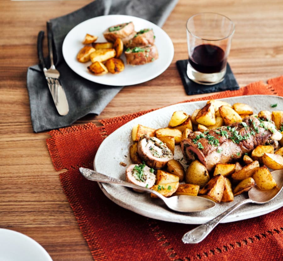 Serve with crispy potatoes and wine, of course.