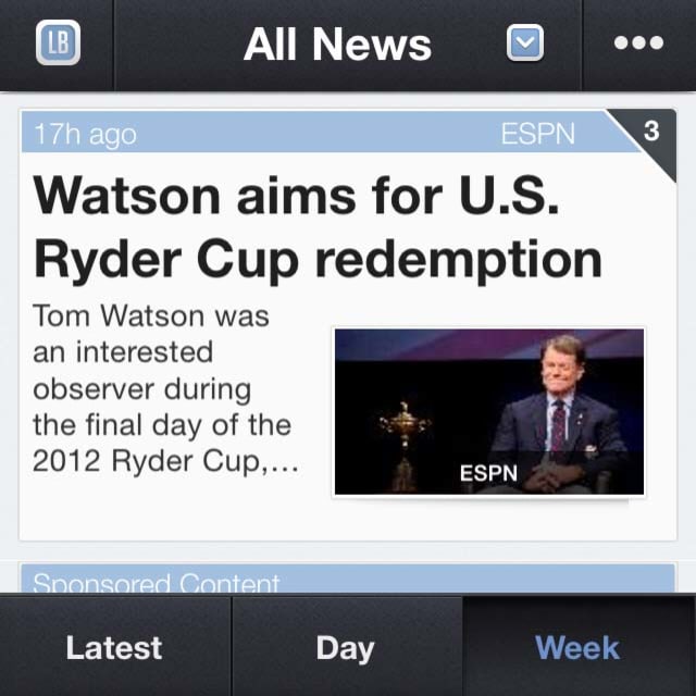 photo of Track the Ryder Cup with Sportfusion Unofficial News Edition image