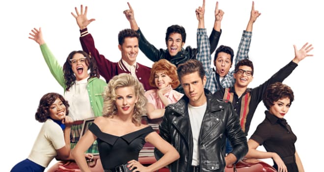 GREASE: LIVE: (L-R): Keke Palmer, Kether Donohue, Julianne Hough, Andrew Call, Carly Rae Jespen, Carlos PenaVega  Aaron Tveit, David Del Rio, Jordan Fisher and Vanessa Hudgens in GREASE: LIVE airing LIVE Sunday, Jan. 31, 2016 (7:00-10:00 PM ET live/PT tape-delayed) on FOX. Cr: Tommy Garcia/FOX