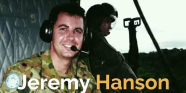ACT Liberal Leader Jeremy Hanson appearing in army fatigues in a campaign advertisement