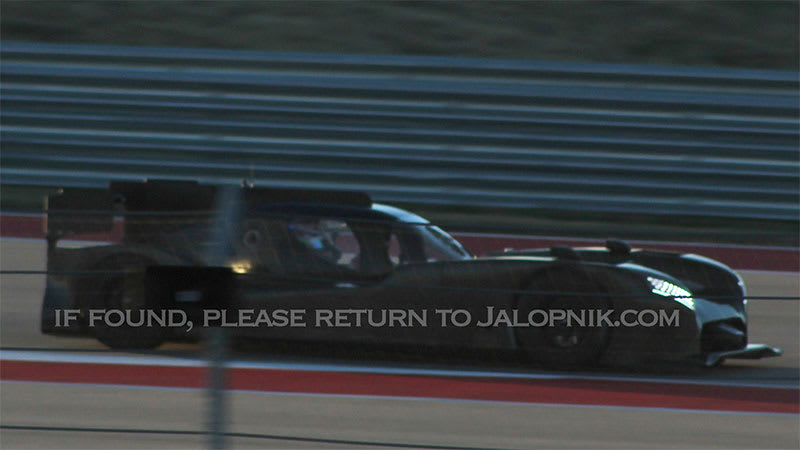Nissan's front-engined Le Mans car caught testing at COTA