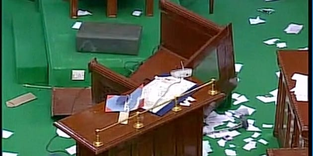 Image result for chaos in TN assembly hall