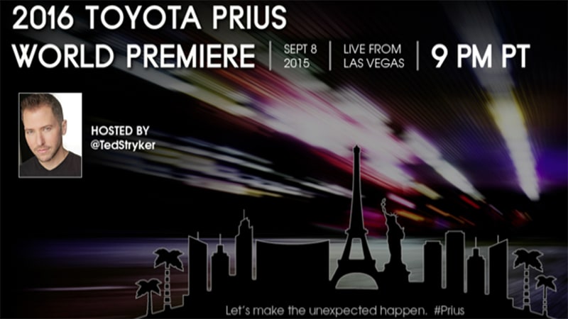 Watch the 2016 Toyota Prius world premiere
