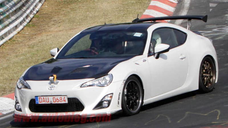 Lightweight Toyota GT86 spotted on Nordschleife with carbon panels, upgraded aero