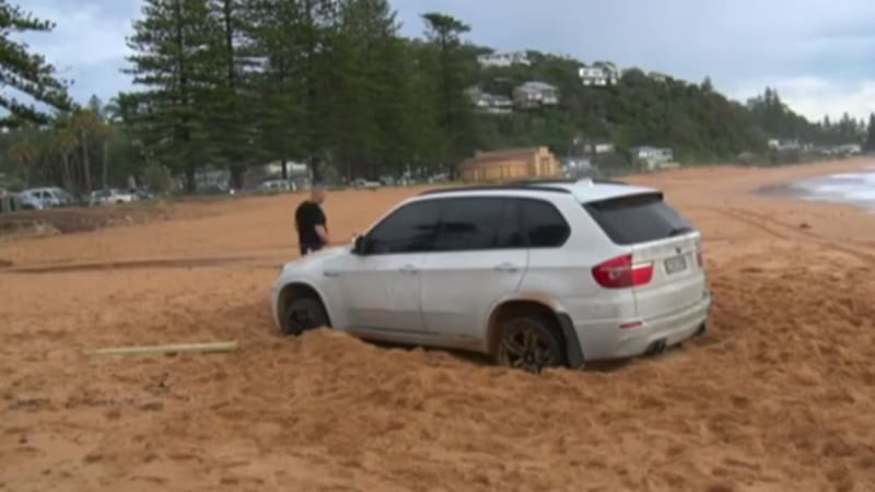 Driver beaches BMW, becomes a laughingstock on national television