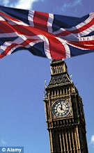 Big Ben Houses of Parliament London England UK with Union Jack flag