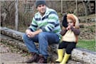 Dean Bakopoulos with his son, Amos.
