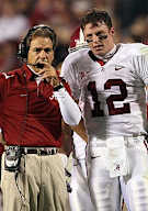 QB Greg McElroy: 'Coach Saban is relatively nice compared to some of the things I've heard.' (US Presswire)