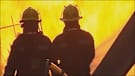Firefighters at the scene