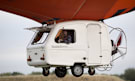 Jeremy Clarkson in a caravan-airship for the new series.