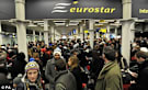 Thousands of passengers were stranded at St Pancras Station in London after massive delays to Eurostar services