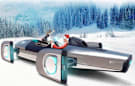 Futuristic Looking Landrover Santa Sleigh