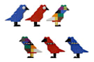 roc star dee ricky bird of paradise lego ROC STAR x Dee & Ricky Bird of Paradise LEGO Brooch