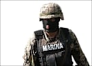 A Mexican soldier during a mission to destroy marijuana.
