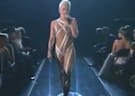 Photo of Pink in white bodysuit outfit at 2010 Grammy Awards performance