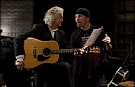 The sounds of Jimmy Page, left, the Edge, right, and Jack White are explored in 