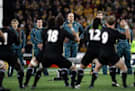 Haka lesson for Fiji - the Australian Wallabies watch the New Zealand All Blacks perform the dance before the kick-off of the Tri-Nations Bledisloe Cup Test in Sydney. [AFP]

