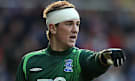 Joe Hart finished Birmingham's draw against Chelsea with a bandaged head