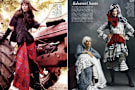 Karlie in two separate stories in the November issue of American Vogue.