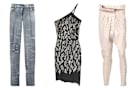 The $237.75 distressed jeans, $3,593.75 chain-mail dress, and $814 crocodile-effect harem pants.
