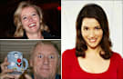 Emma Thompson, Nigella Lawson and Chris Tarrant