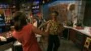  What happens when a warrior princess stops by a food and lifestyle show? Obviously a sword fight.  While promoting the new season of 