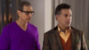  They’re finally here! Every Gleek has been waiting since season 1 to meet Rachel’s oft-discussed gay fathers and now the pair, Hiram (Jeff Goldblum) and LeRoy (Brian Sto...