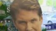  David Hasselhoff doesn't need to drunkenly eat a hamburger to get attention. He doesn't even need to be real. Cardboard cutouts of Hasselhoff promoting iced coffee at Cu...