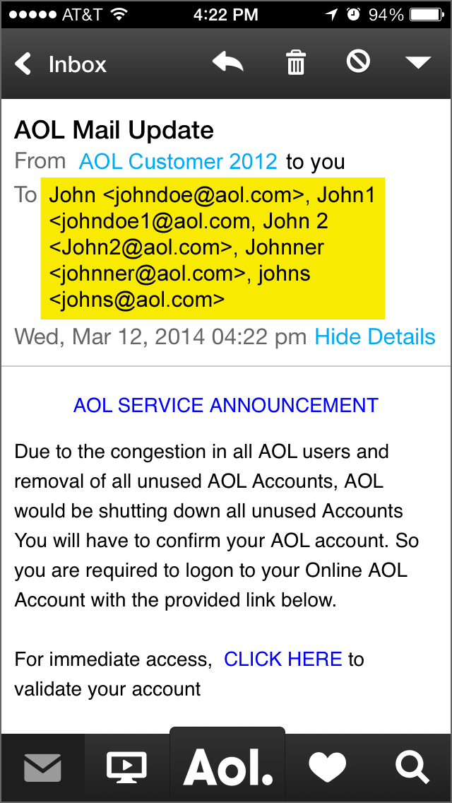 Aol Free Email Account Hacked