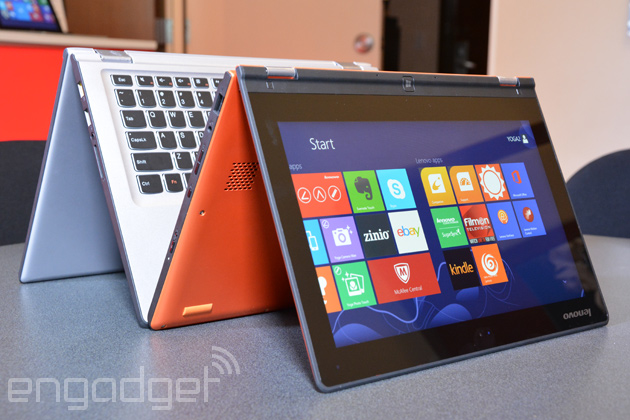 Lenovo's refreshed Yoga 2 laptops bring mid-range specs; 11-inch model no longer runs Windows RT