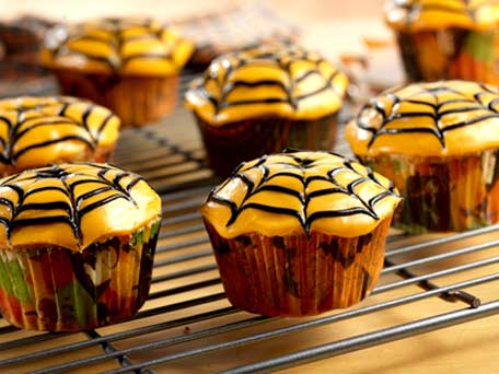 Spider Web Cupcakes
