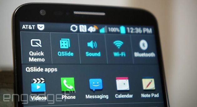 QSlide apps on the LG G2