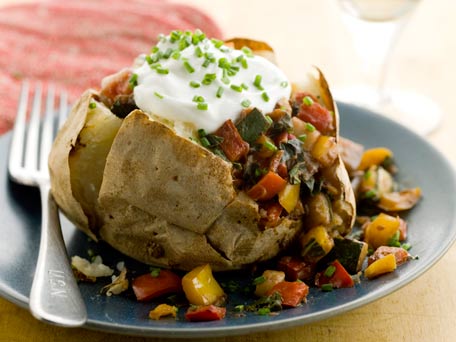 Healthy Baked Potato with Ratatouille